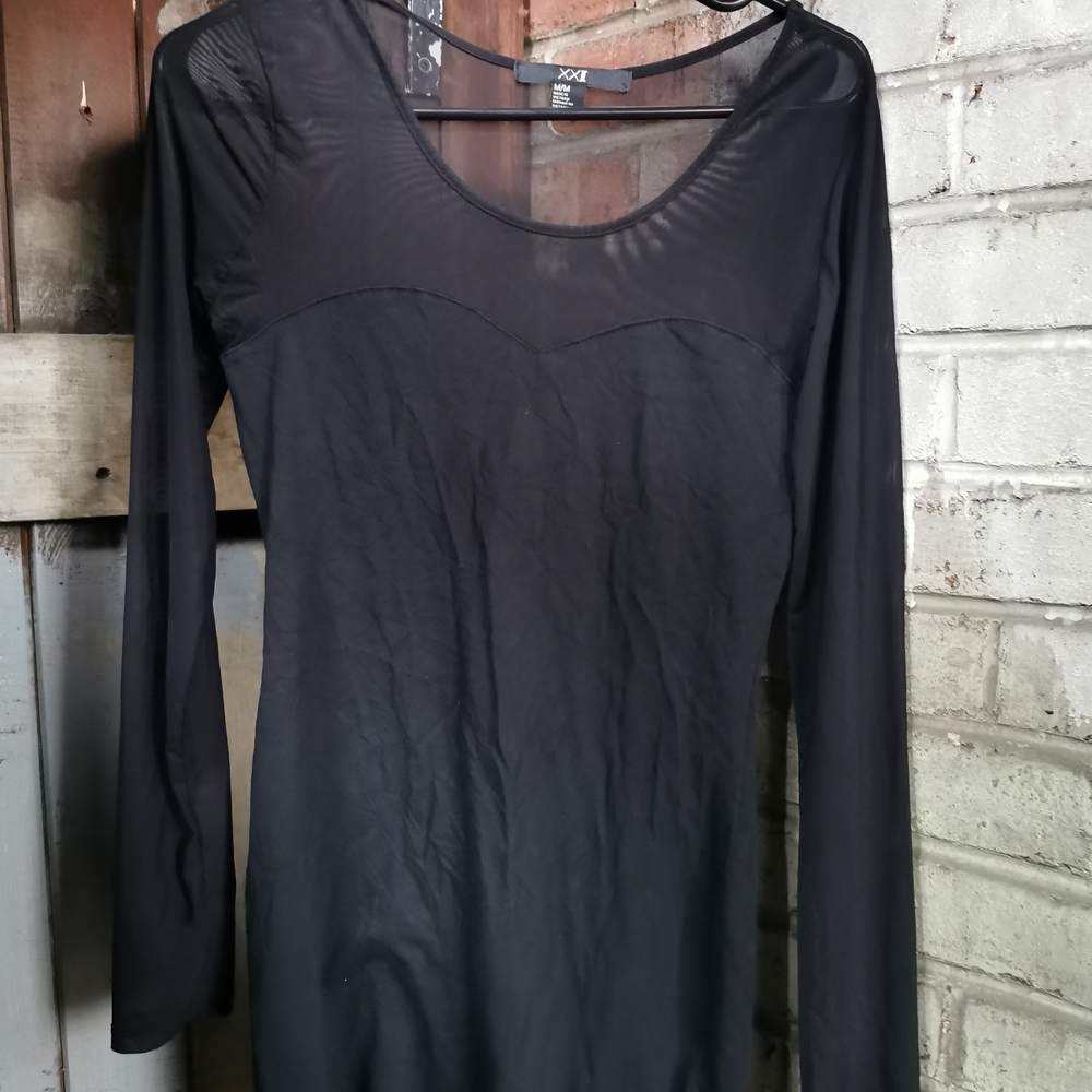 3/10$ Forever 21 Black Mesh Dress